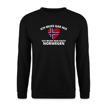 Norwegen - Unisex Pullover - Schwarz - Vorne - Alina (178cm) & Michal (187cm)
