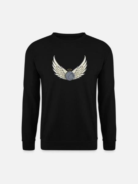 Boulekugel Flügel Bouler und Petanque Spieler - Unisex Pullover - Schwarz