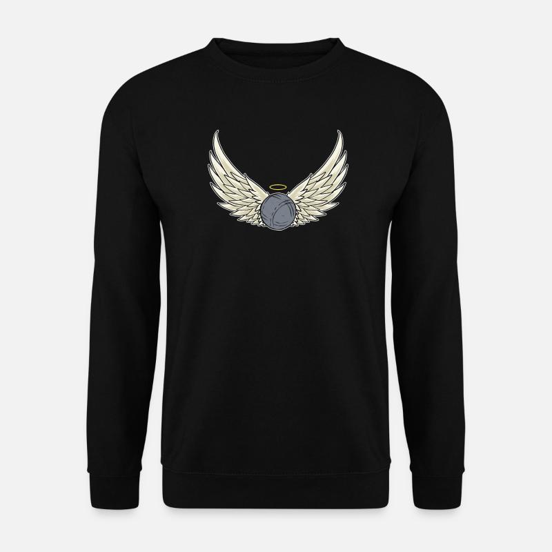 Boulekugel Flügel Bouler und Petanque Spieler - Unisex Pullover - Schwarz