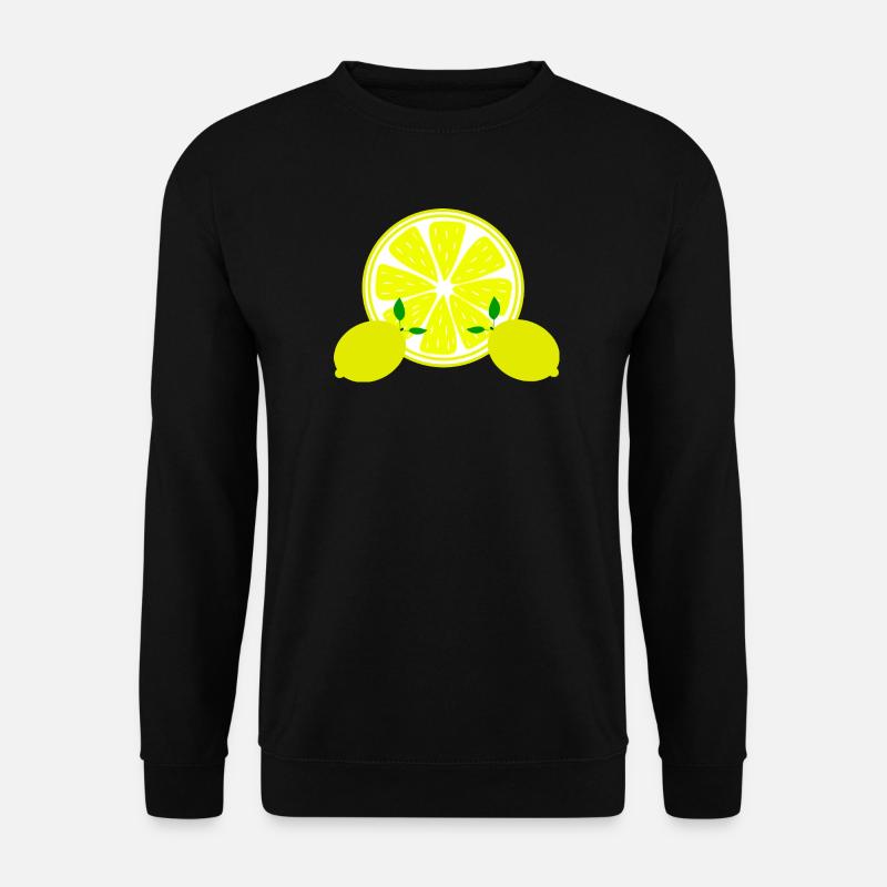 Zitrone Limone Limette - Unisex Pullover - Schwarz