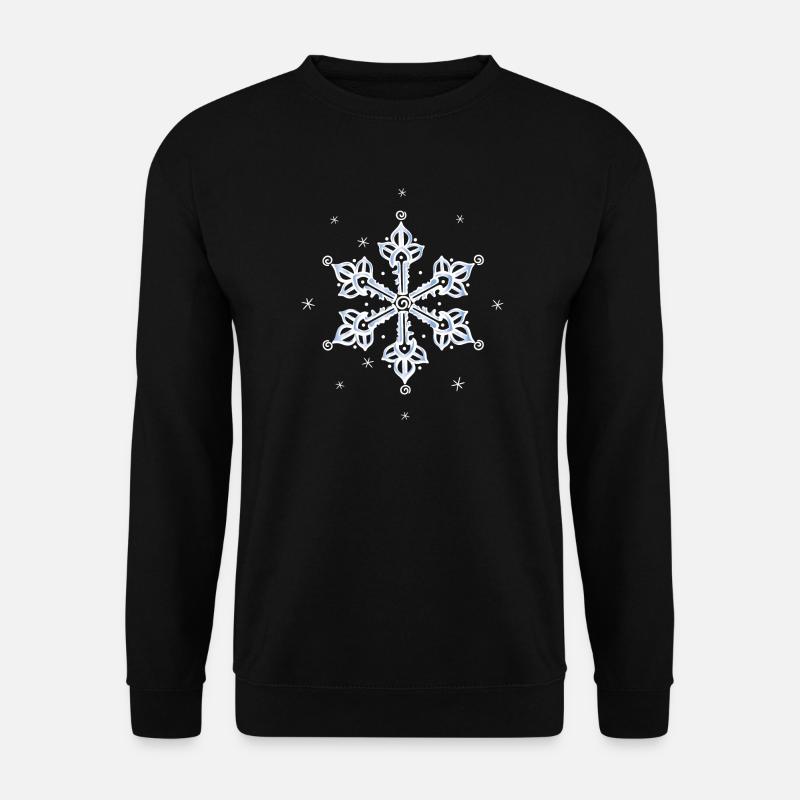 Flocon de neige Neige - Sweat-shirt Unisexe - noir
