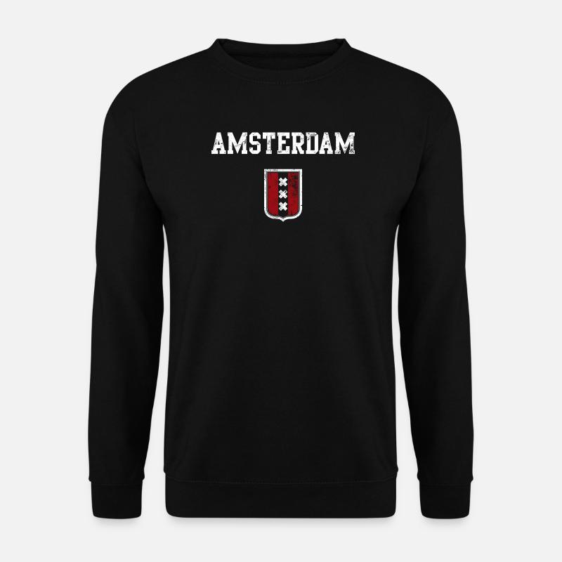 Amsterdamer Wappen-Schildmotiv - Unisex Pullover - Schwarz