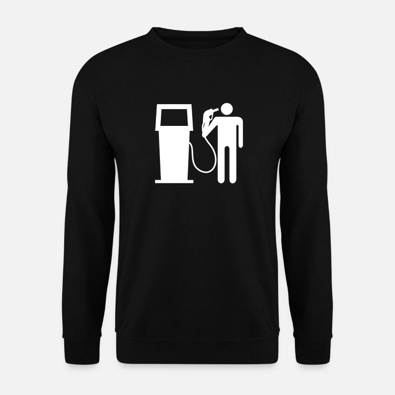 Selbstmord mit einer Zapfsäule lustiges Humorgeschenk - Unisex Pullover - Schwarz