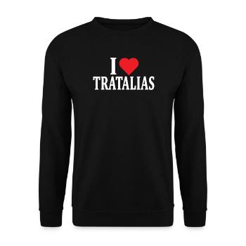 t-shirt J’adore Tratalias t-shirt Sardaigne - Sweat-shirt Unisexe - noir - Devant - Alina (178cm) & Michal (187cm)