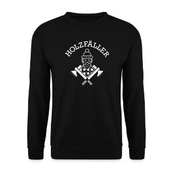 Holzfäller Axt Bärte Männer Symbol Logo icon - Unisex Pullover - Schwarz - Vorne - Alina (178cm) & Michal (187cm)