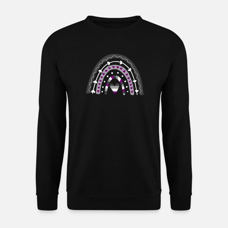 Asexual Pride Boho Rainbow - Unisex Sweatshirt - black
