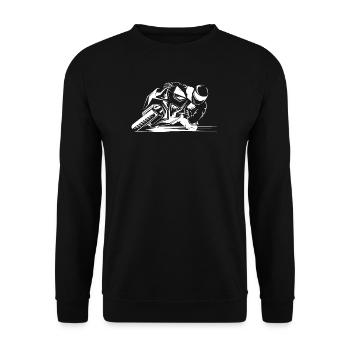 Motorcycle Symbol Race GP Sport Bike Symbol icon - Unisex Sweatshirt - black - Front - Alina (178cm) & Michal (187cm)