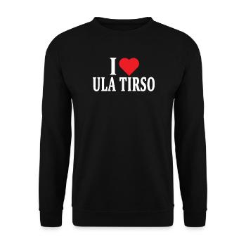 T-Shirt Io amo Ula Tirso T-Shirt Sardegna - Unisex Pullover - Schwarz - Vorne - Alina (178cm) & Michal (187cm)