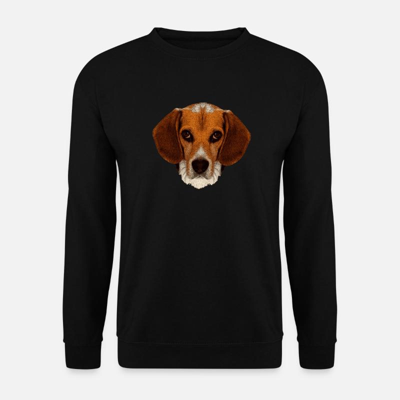 jagdhunde, Beagle leinwand optik - Unisex Pullover - Schwarz
