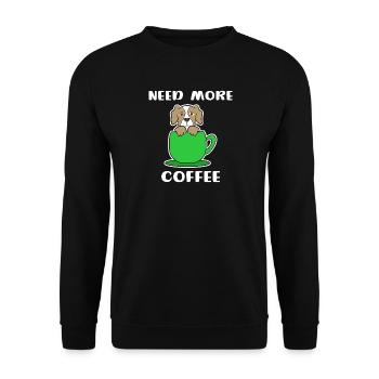 Statement Coffee Dog Caffeine Coffee Cup - Unisex Sweatshirt - black - Front - Alina (178cm) & Michal (187cm)