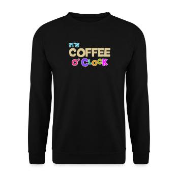 Coffee lovers Caffeine Coffee Cool Statement - Unisex Sweatshirt - black - Front - Alina (178cm) & Michal (187cm)