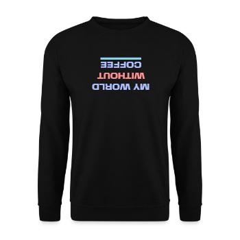 Caffeine Coffee Drinking Statement Coffee Lovers - Unisex Sweatshirt - black - Front - Alina (178cm) & Michal (187cm)
