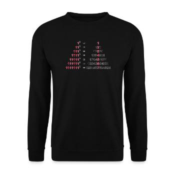 PAY PALINDROME 1x1 HIGH TWO GIFT 1^2 - Unisex Sweatshirt - black - Front - Alina (178cm) & Michal (187cm)