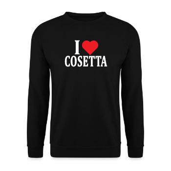 t-shirt I love Cosetta t-shirt gift idea - Unisex Sweatshirt - black - Front - Alina (178cm) & Michal (187cm)