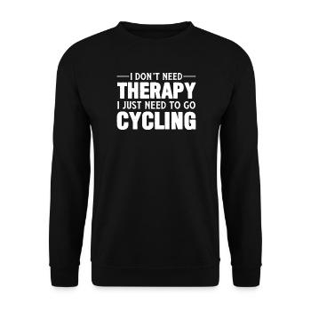 Cycling Lifestyle Statement T-Shirt - Unisex Sweatshirt - black - Front - Alina (178cm) & Michal (187cm)
