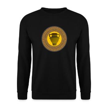 griechisches muster, antike vase griechisch - Unisex Pullover - Schwarz - Vorne - Alina (178cm) & Michal (187cm)