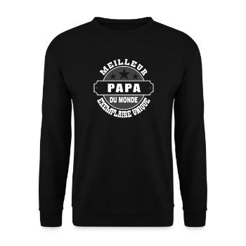 Père du Monde Liberté Design - Sweat-shirt Unisexe - noir - Devant - Alina (178cm) & Michal (187cm)