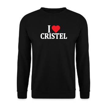 t-shirt J’adore Cristel t-shirt idée cadeau - Sweat-shirt Unisexe - noir - Devant - Alina (178cm) & Michal (187cm)