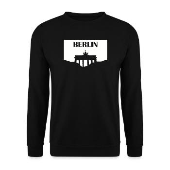 Porte de Brandebourg de Berlin blanc - Sweat-shirt Unisexe - noir - Devant - Alina (178cm) & Michal (187cm)
