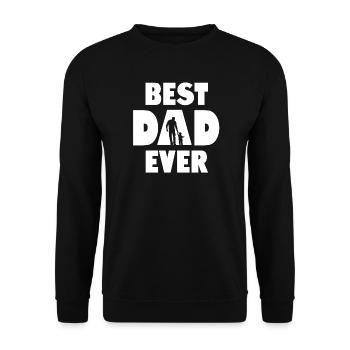 Best Dad Ever - Unisex Sweatshirt - black - Front - Alina (178cm) & Michal (187cm)