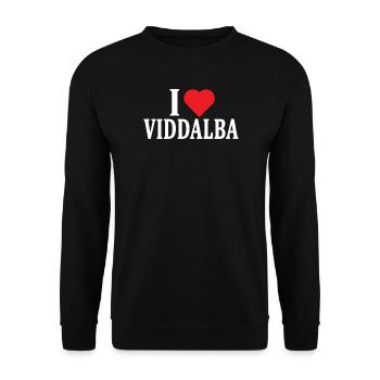 t-shirt I love Viddalba t-shirt Sardinia - Unisex Sweatshirt - black - Front - Alina (178cm) & Michal (187cm)