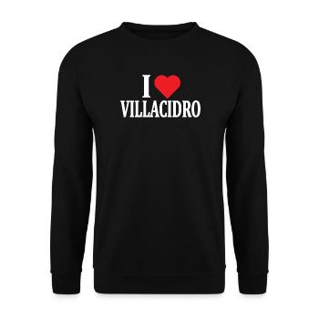 T-Shirt Io amo Villacidro T-Shirt Sardinien - Unisex Pullover - Schwarz - Vorne - Alina (178cm) & Michal (187cm)