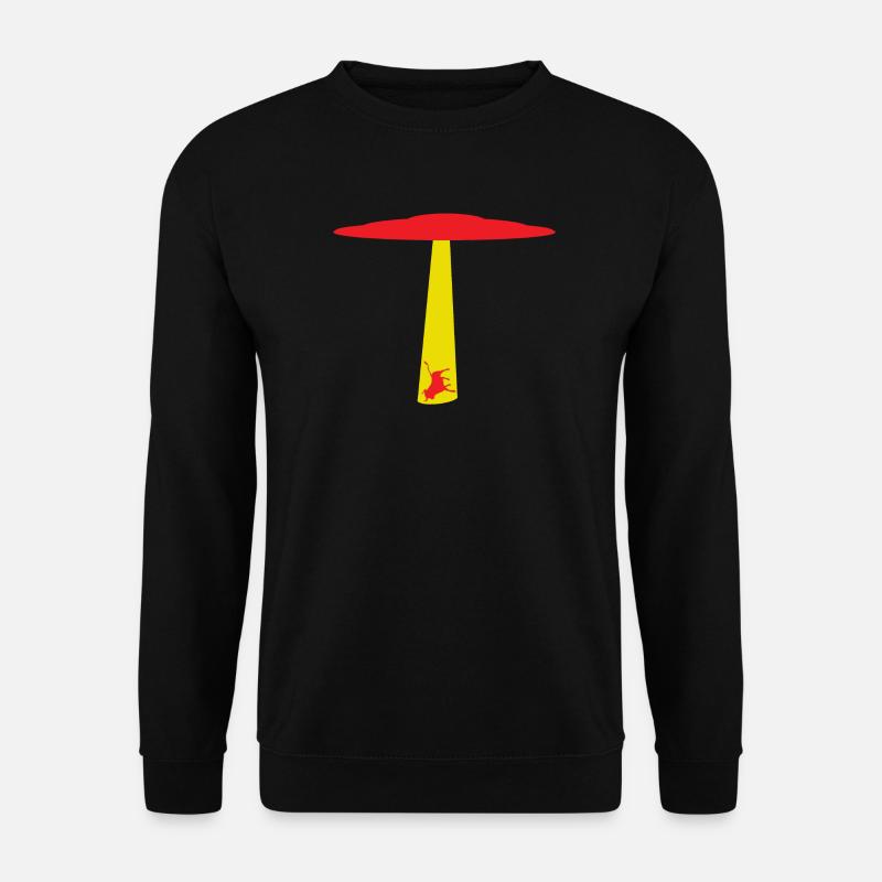 UFO-Entführung eines Stieres - Unisex Pullover - Schwarz