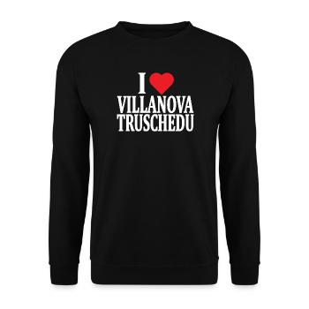 T-Shirt Io amo Villanova Truschedu Sardegna - Unisex Pullover - Schwarz - Vorne - Alina (178cm) & Michal (187cm)