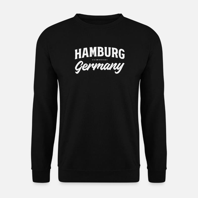 Hamburg Block & Script Emblem - Unisex Sweatshirt - black
