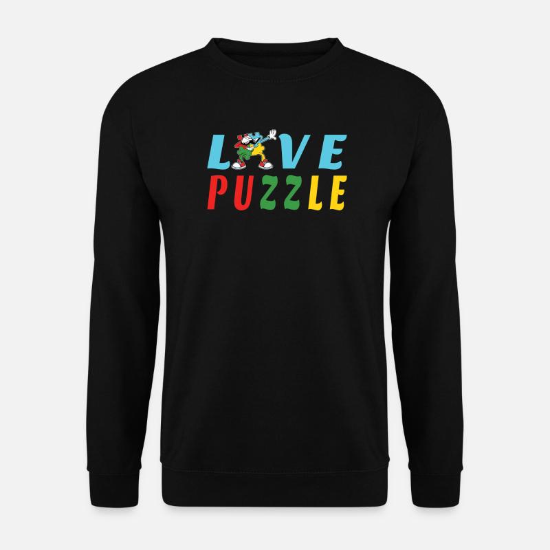 Liebe Puzzle - Unisex Pullover - Schwarz
