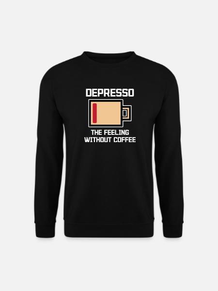 Humorvoll Kaffee Espresso Statement Kaffeetrinker - Unisex Pullover - Schwarz