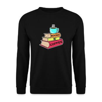 Caffeine Coffee Drinking Statement Coffee Lovers - Unisex Sweatshirt - black - Front - Alina (178cm) & Michal (187cm)