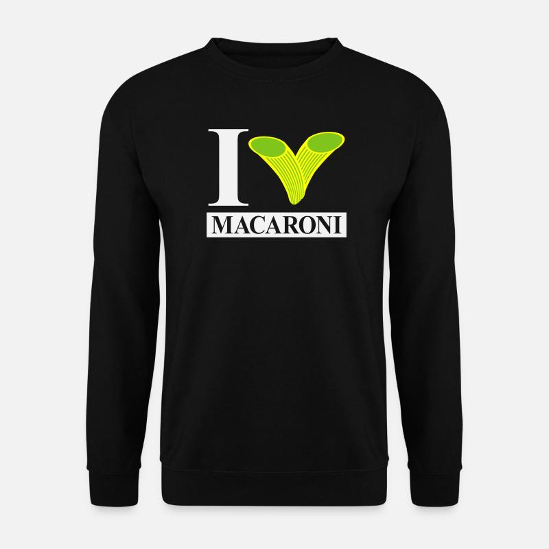 Ich liebe Makkaroni - Unisex Pullover - Schwarz