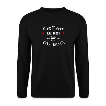 C'est moi le roi du barbecue - Sweat-shirt Unisexe - noir - Devant - Alina (178cm) & Michal (187cm)