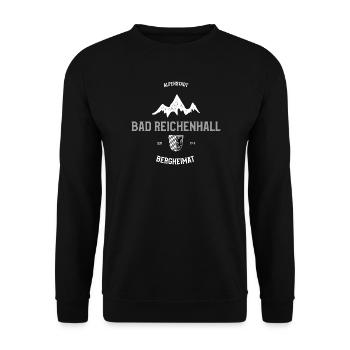 Bad Reichenhall - Bergheimat - Unisex Pullover - Schwarz - Vorne - Alina (178cm) & Michal (187cm)