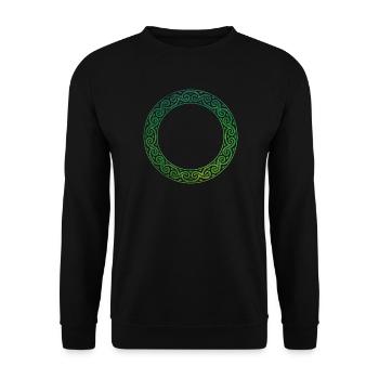 Celtic Knot - Unisex Pullover - Schwarz - Vorne - Alina (178cm) & Michal (187cm)
