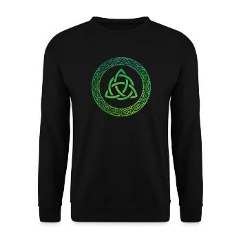 Celtic Knot - Unisex Pullover - Schwarz - Vorne - Alina (178cm) & Michal (187cm)