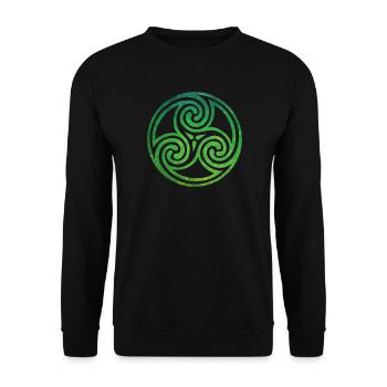 Celtic Knot - Unisex Sweatshirt - black - Front - Alina (178cm) & Michal (187cm)