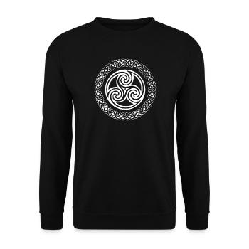 Celtic Knot - Unisex Sweatshirt - black - Front - Alina (178cm) & Michal (187cm)