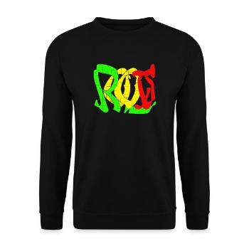 Rasta Color Block Pattern - Unisex Sweatshirt - black - Front - Alina (178cm) & Michal (187cm)