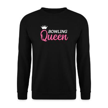 Bowling Kegeln - Unisex Sweatshirt - black - Front - Alina (178cm) & Michal (187cm)