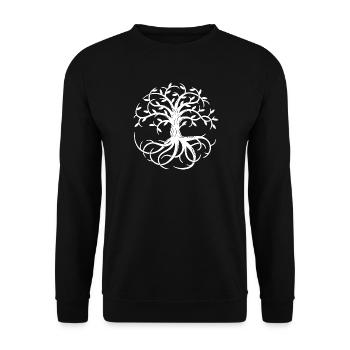 Celtic Tree of Life - Unisex Sweatshirt - black - Front - Alina (178cm) & Michal (187cm)