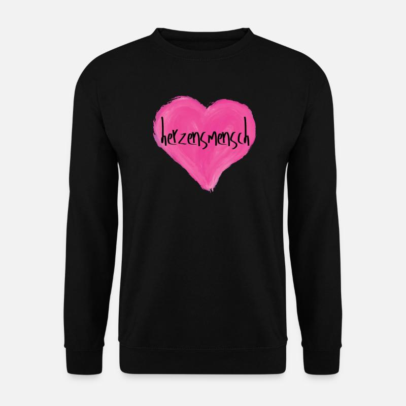 Herzensmensch - Unisex Pullover - Schwarz