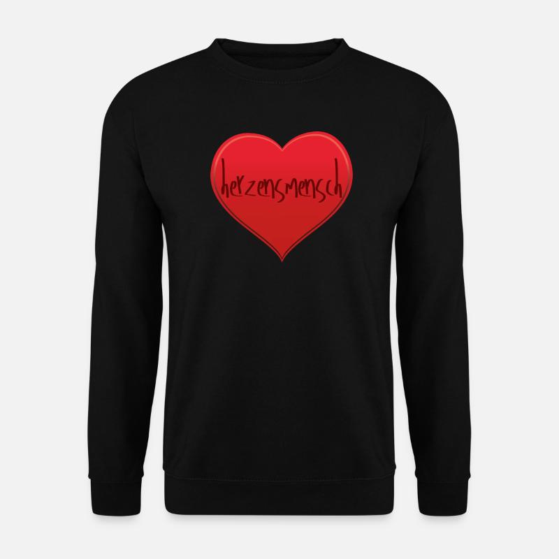Herzensmensch - Unisex Pullover - Schwarz