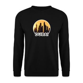 Dubai Skyline Sunset - Unisex Sweatshirt - black - Front - Alina (178cm) & Michal (187cm)