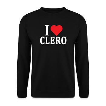 t-shirt I love Clergy t-shirt gift idea - Unisex Sweatshirt - black - Front - Alina (178cm) & Michal (187cm)