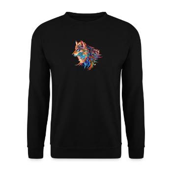 Loup - Sweat-shirt Unisexe - noir - Devant - Alina (178cm) & Michal (187cm)