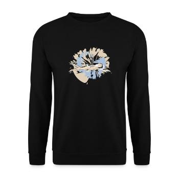 Valentine's Day Swimmer - Unisex Sweatshirt - black - Front - Alina (178cm) & Michal (187cm)