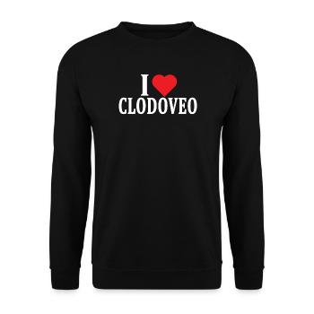 t-shirt J’adore Clovis t-shirt idée cadeau - Sweat-shirt Unisexe - noir - Devant - Alina (178cm) & Michal (187cm)