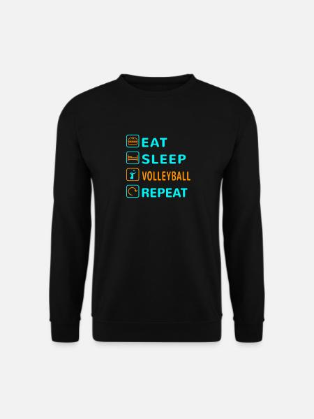 Eat. Sleep. Volleyball. Repeat Design - Unisex Sweatshirt - black
